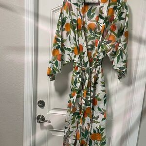 Printfresh Orange Zest Robe SIZE 1X/2X NEW Never Worn